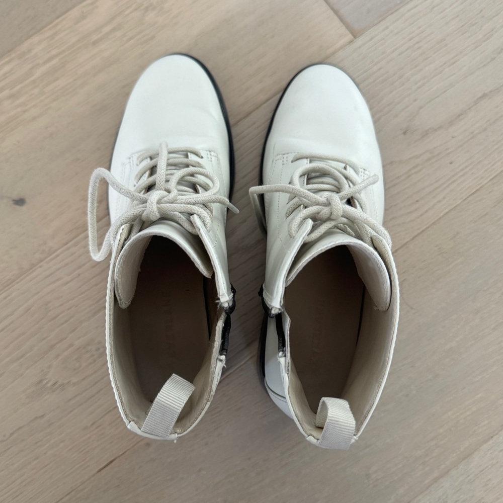 Everlane off-white moto combat boots - Picture 4 of 6